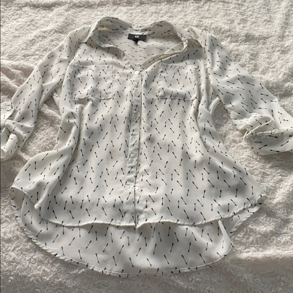 White button up blouse